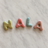 Mini clay wall letters